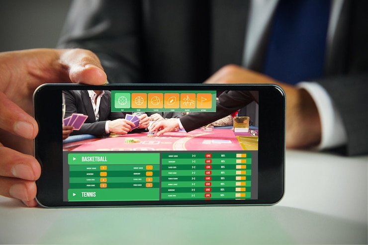 Diagram alur permainan Casino Hold'em menunjukkan tahapan dari ante hingga hasil akhir